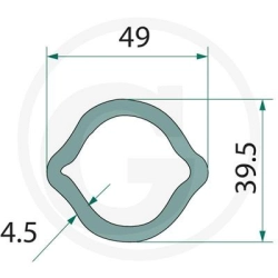 Rura profilowana G5, F23, F24, F238, F248 L-1000 cytryna