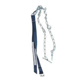 Wiązanie dla bydła 130/4 cm z podwójnym łańcuchem 6 mm GRAY/BLUE