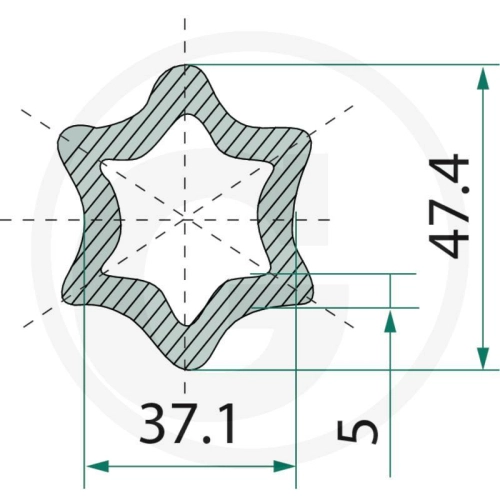 Rura profilowana G7 L-1500 gwiazda