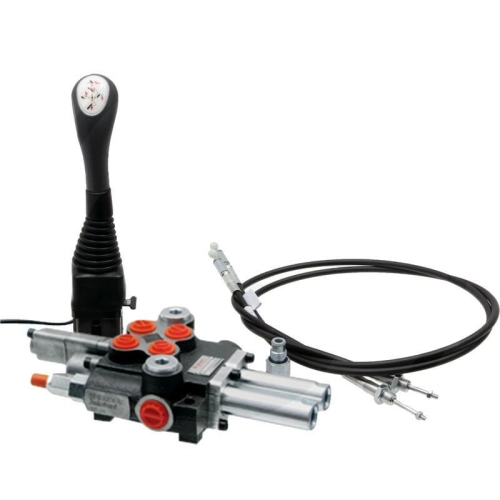 Rozdzielacz 2 sekcyjny P40 + joystick z przyciskiem