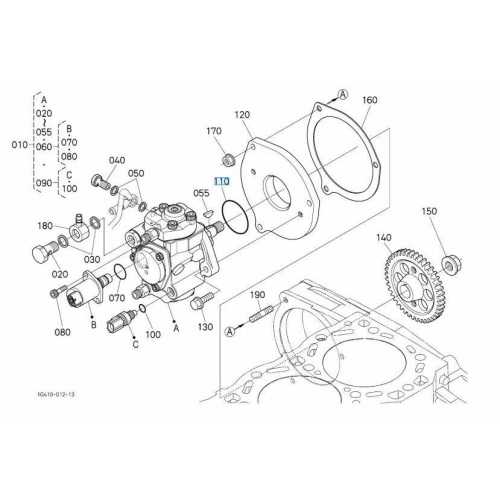 Uszczelka pompy Common Rail KUBOTA